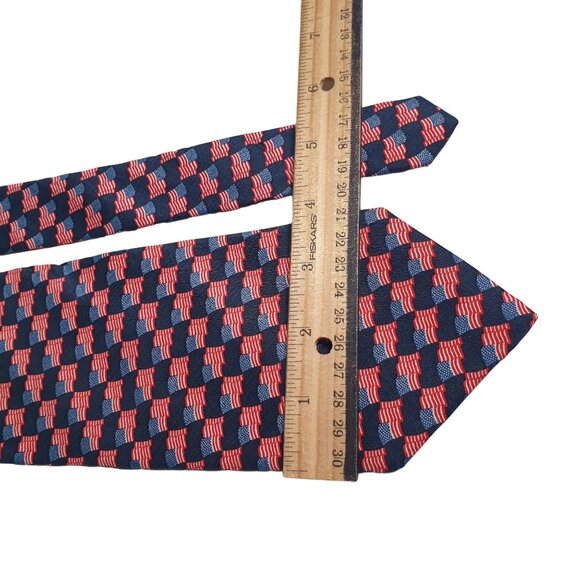 American Traditions Patriotic Flag Necktie Election Red White Blue Designer - Picture 3 of 5